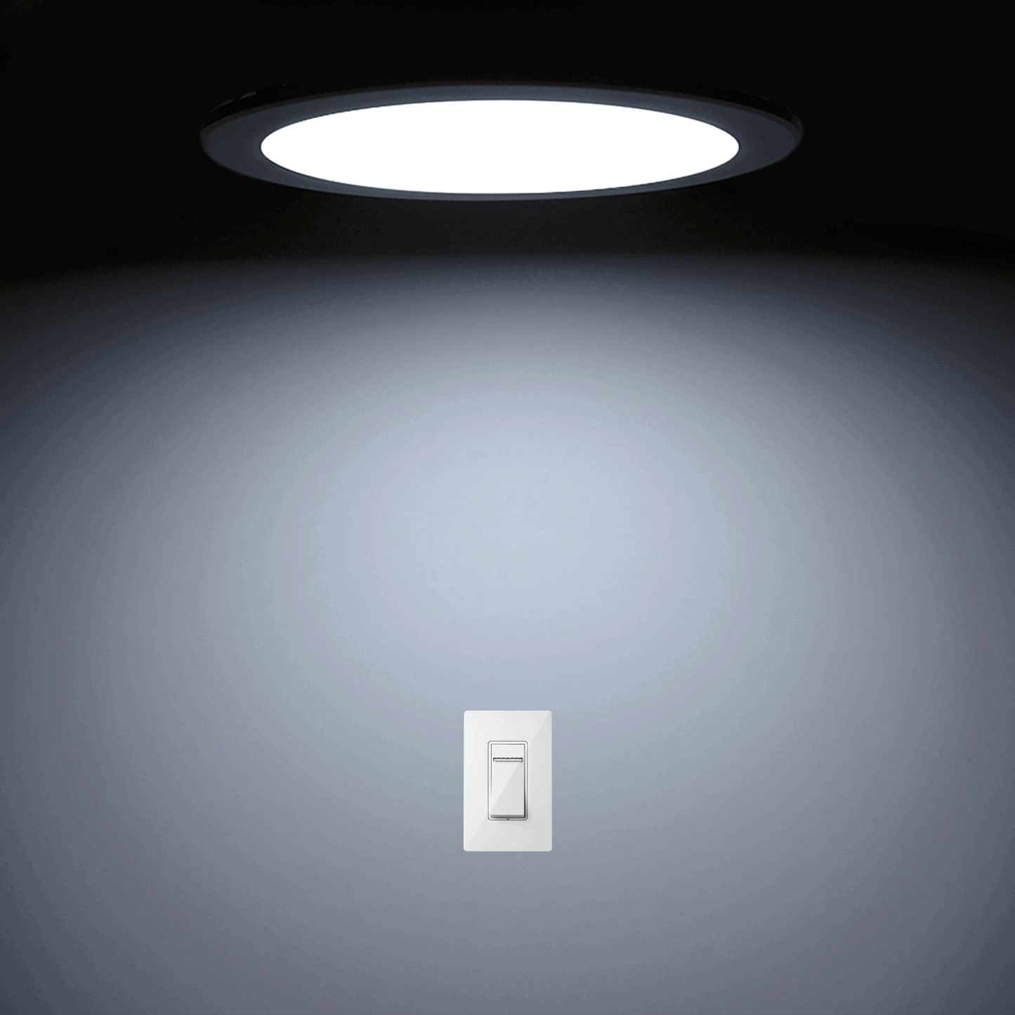  Recessed Round LED Slim Panel Light Triple Cycles