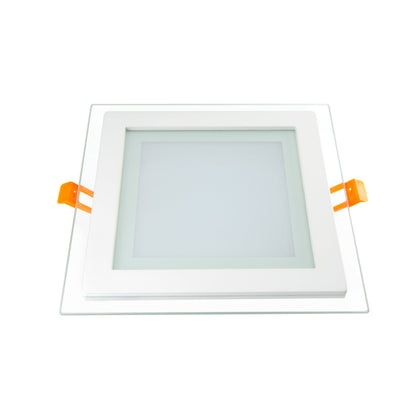  Recessed Square Crystal Glass Edge LED Panel Light Triple Cycles