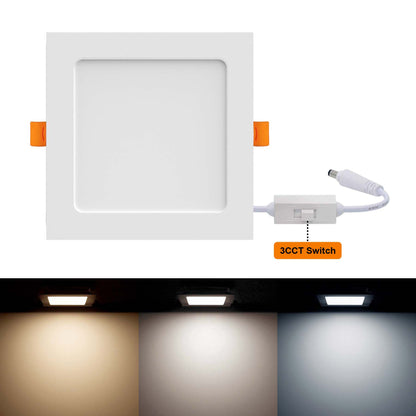  Recessed Square LED Slim Panel Light