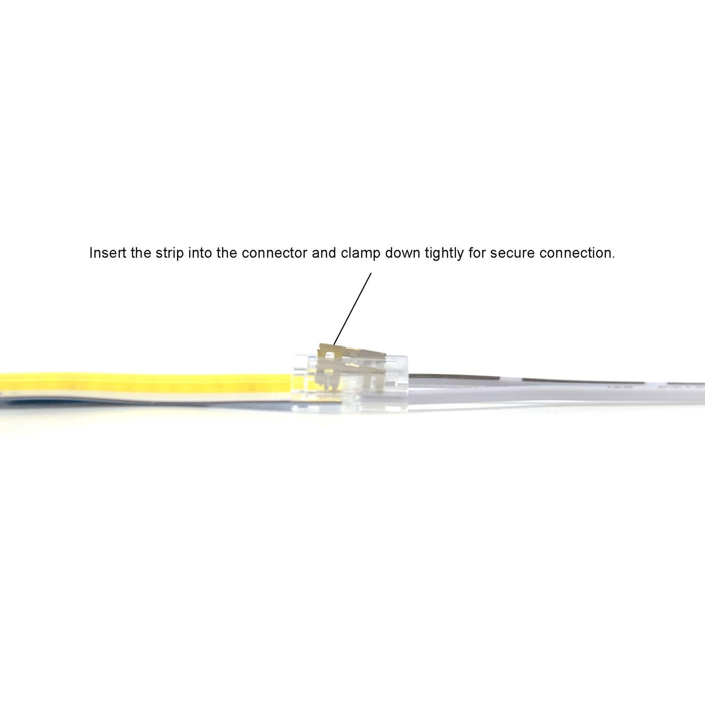  2 Pin 1 End Solderless Wire Connector For Single Colour LED COB Strip Lights