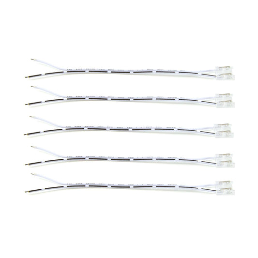  2 Pin 1 End Solderless Wire Connector For Single Colour LED COB Strip Lights