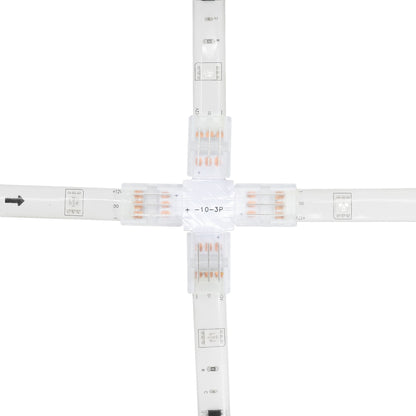  3 Pin Solderless X Shape Connector For CCT/Pixel LED Strip Lights