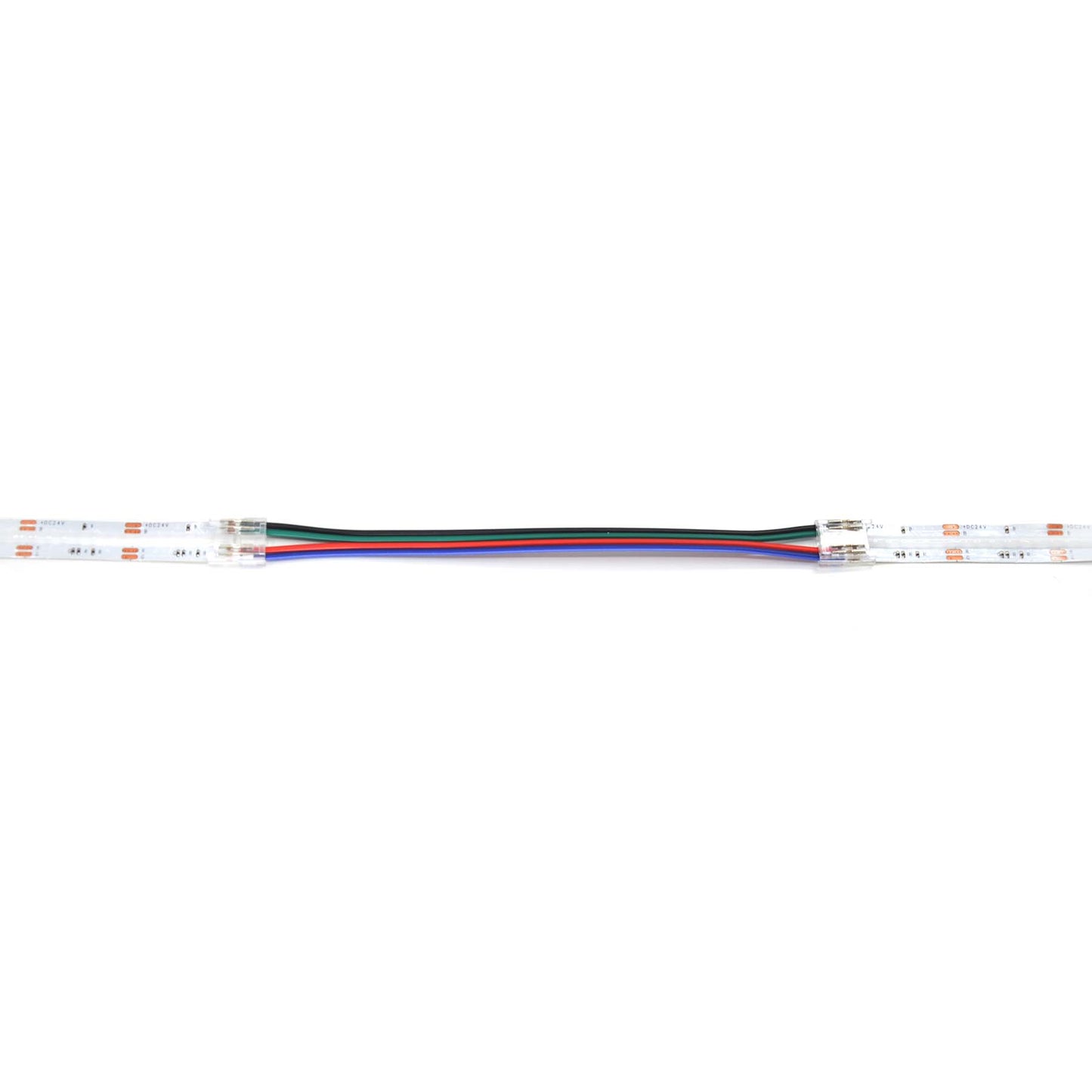  4 Pin 2 End Solderless Wire Connector For RGB LED COB Strip Lights