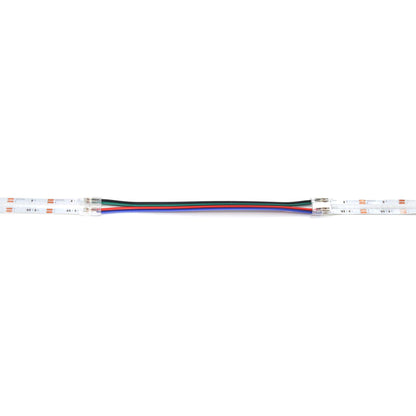  4 Pin 2 End Solderless Wire Connector For RGB LED COB Strip Lights