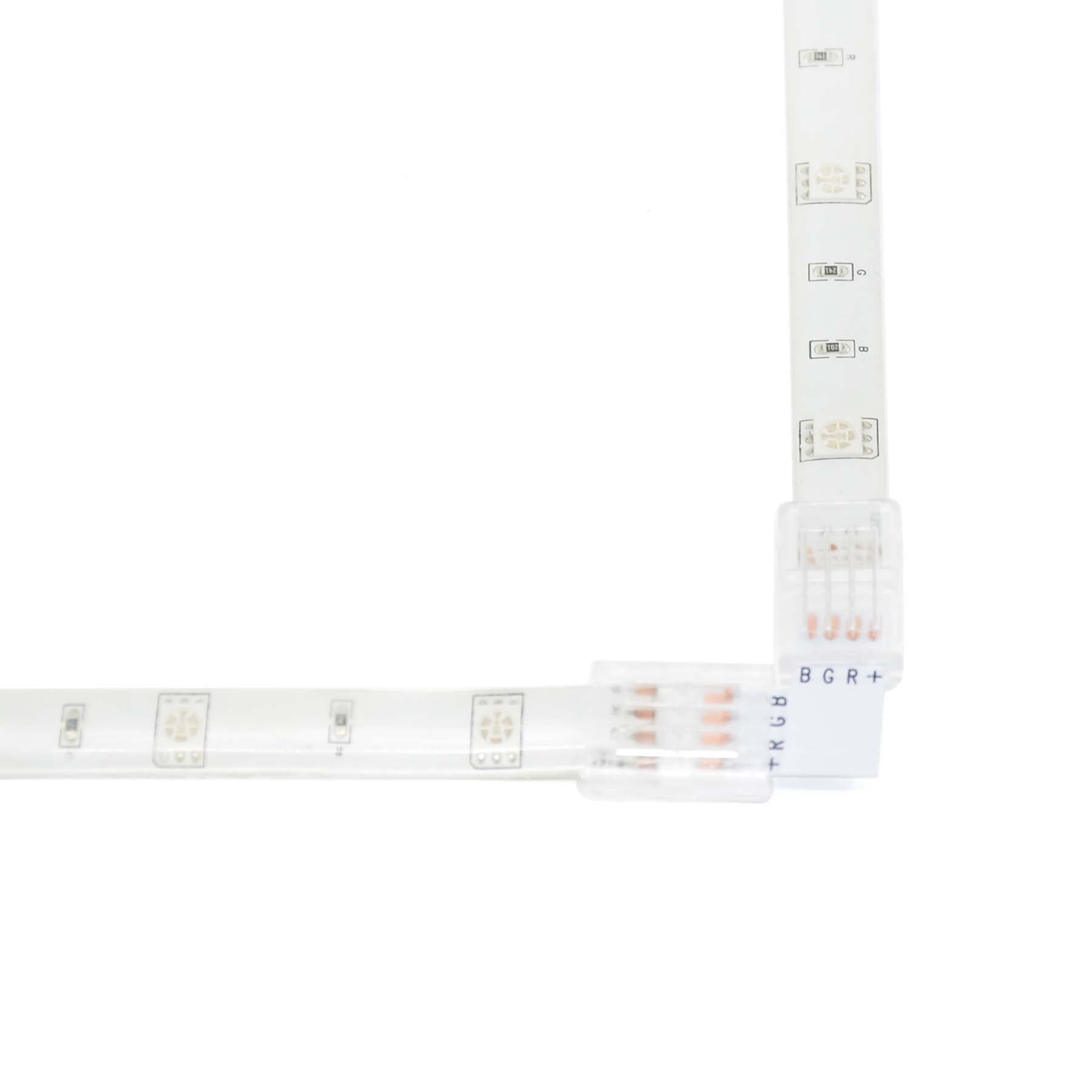  4 Pin Solderless L Shape Connector For RGB LED Strip Lights