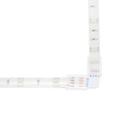  4 Pin Solderless L Shape Connector For RGB LED Strip Lights