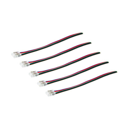  4 Pin 1 End Solderless Wire Connector For RGB LED COB Strip Lights