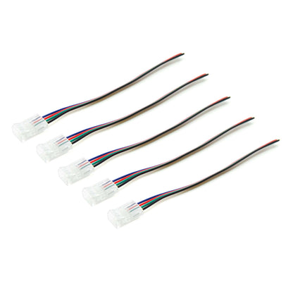  4 Pin 1 End Solderless Wire Connector For RGB LED Strip Lights