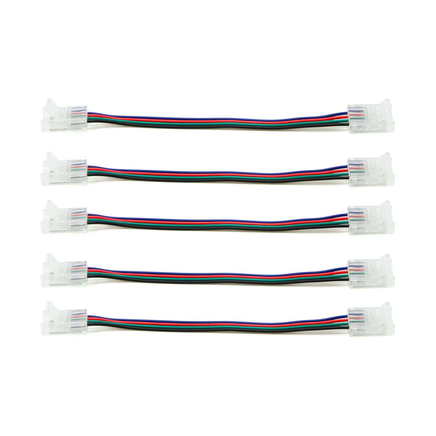  4 Pin 2 End Solderless Wire Connector For RGB LED Strip Lights