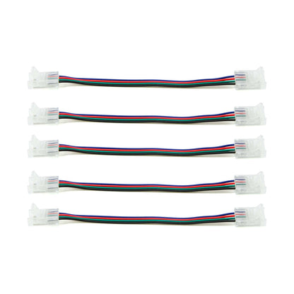  4 Pin 2 End Solderless Wire Connector For RGB LED Strip Lights