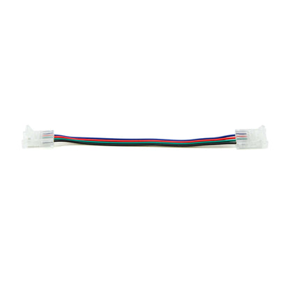  4 Pin 2 End Solderless Wire Connector For RGB LED Strip Lights