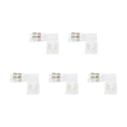 4 Pin Solderless L Shape Connector For RGB LED COB Strip Lights
