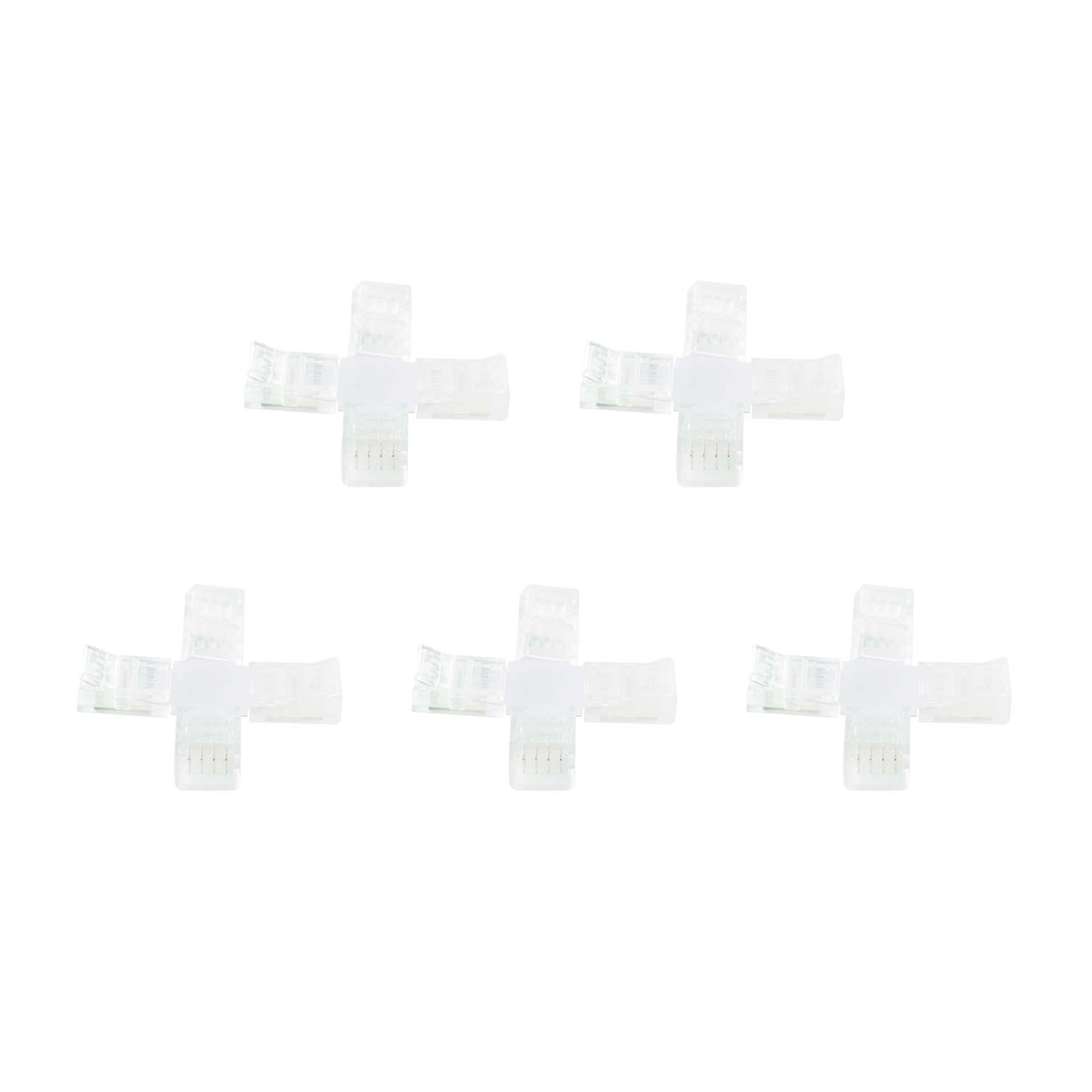  4 Pin Solderless X Shape Connector For RGB LED Strip Lights