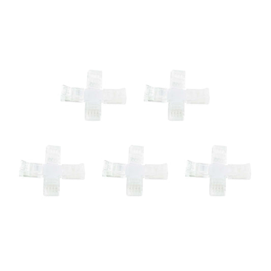 4 Pin Solderless X Shape Connector For RGB LED Strip Lights