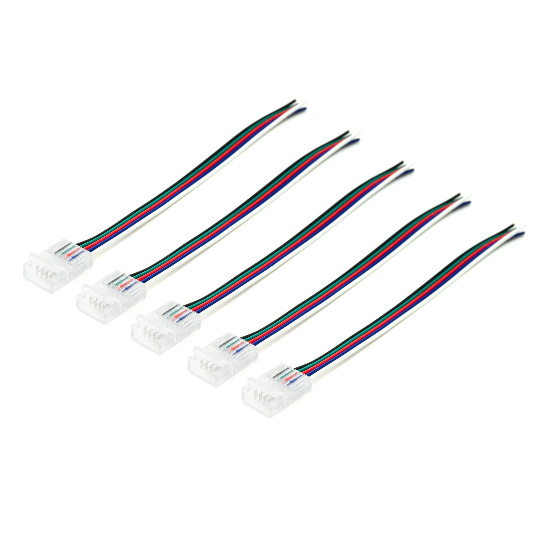  5 Pin 1 End Solderless Wire Connector For RGBW/RGBWW LED Strip Lights