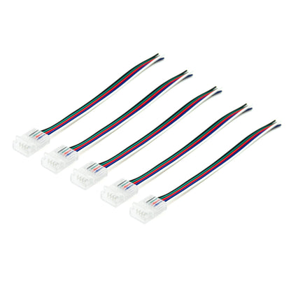  5 Pin 1 End Solderless Wire Connector For RGBW/RGBWW LED Strip Lights