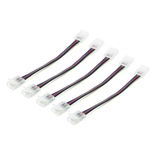  5 Pin 2 End Solderless Wire Connector For RGBW/RGBWW LED Strip Lights