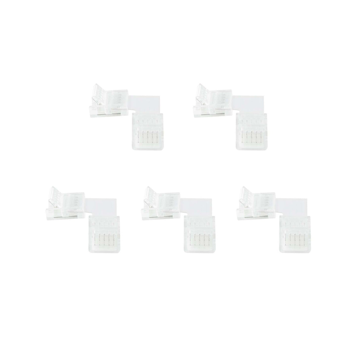  5 Pin Solderless L Shape Connector For RGBW/RGBWW LED Strip Lights