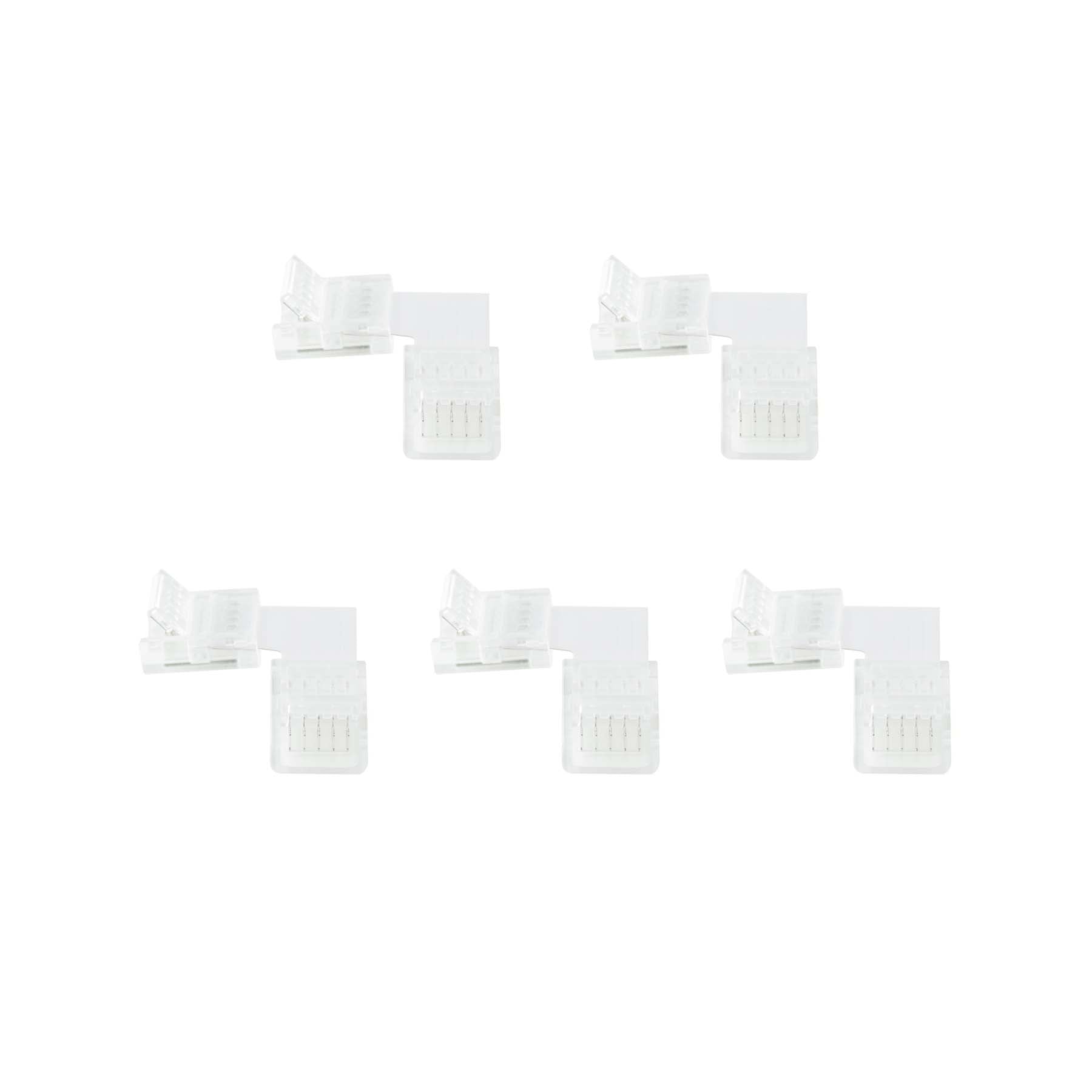  5 Pin Solderless L Shape Connector For RGBW/RGBWW LED Strip Lights