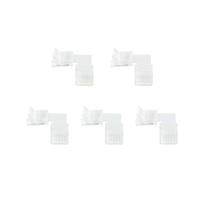  5 Pin Solderless L Shape Connector For RGBW/RGBWW LED Strip Lights