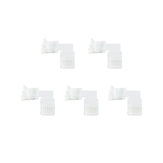  5 Pin Solderless L Shape Connector For RGBW/RGBWW LED Strip Lights