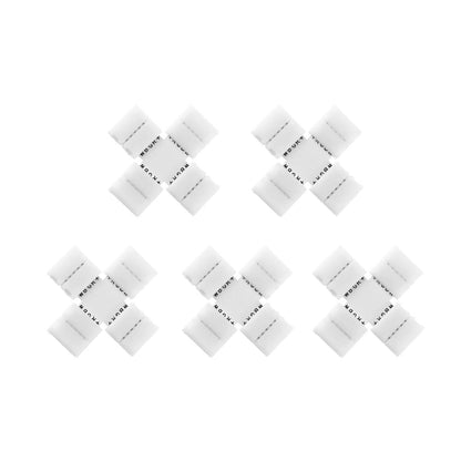  5 Pin Solderless X Shape Connector For LED RGBW/RGBWW Strip Lights