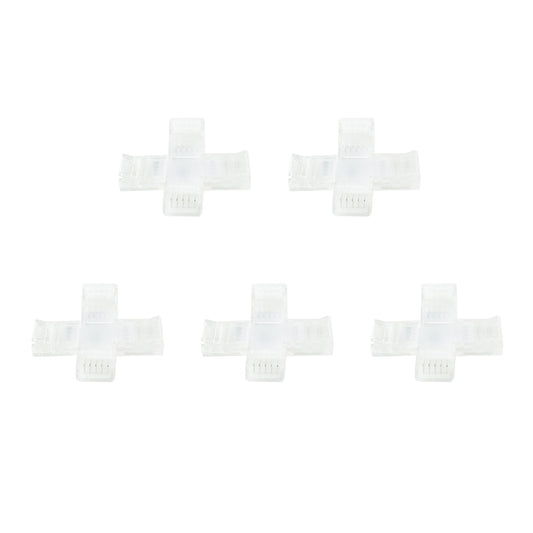  5 Pin Solderless X Shape Connector For RGBW/RGBWW LED Strip Lights