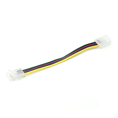  6 Pin 2 End Solderless Wire Connector For RGB+CCT LED Strip Lights