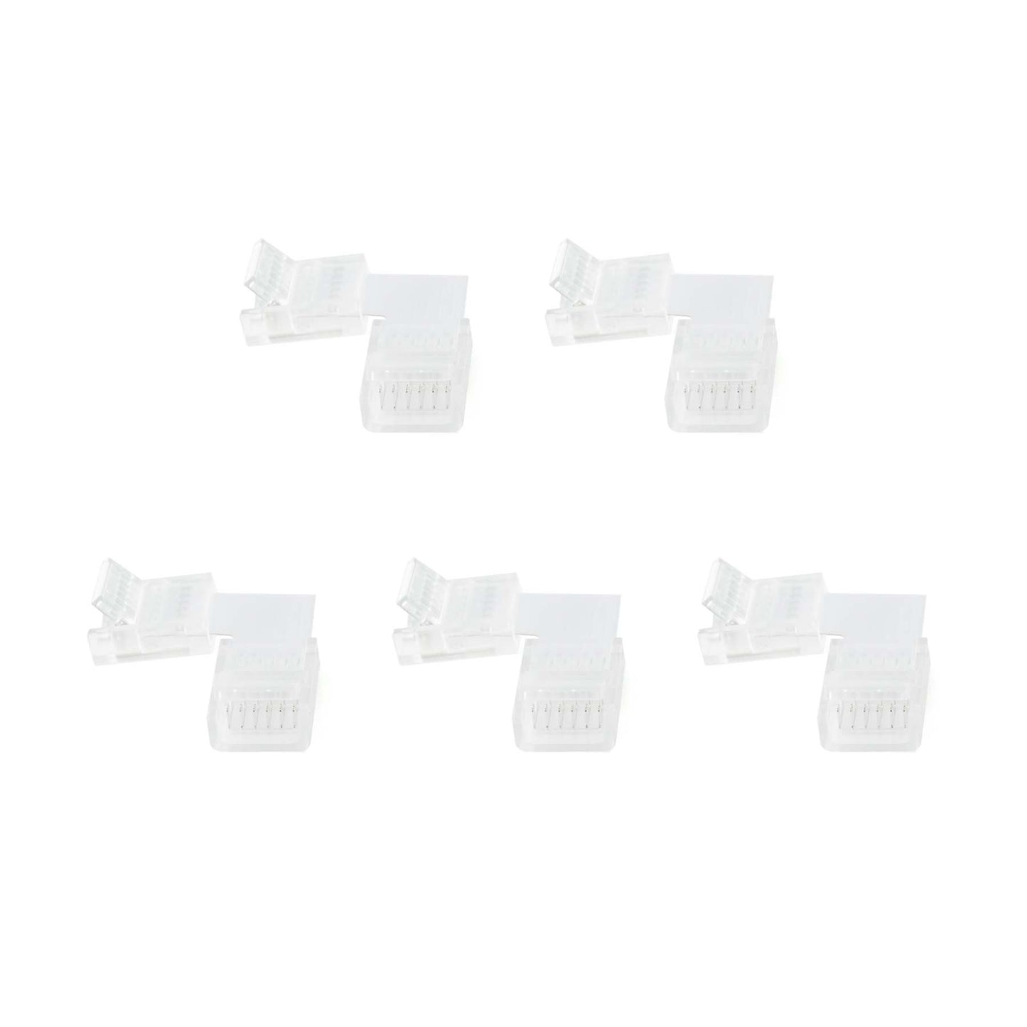  6 Pin Solderless L Shape Connector For RGB+CCT LED Strip Lights