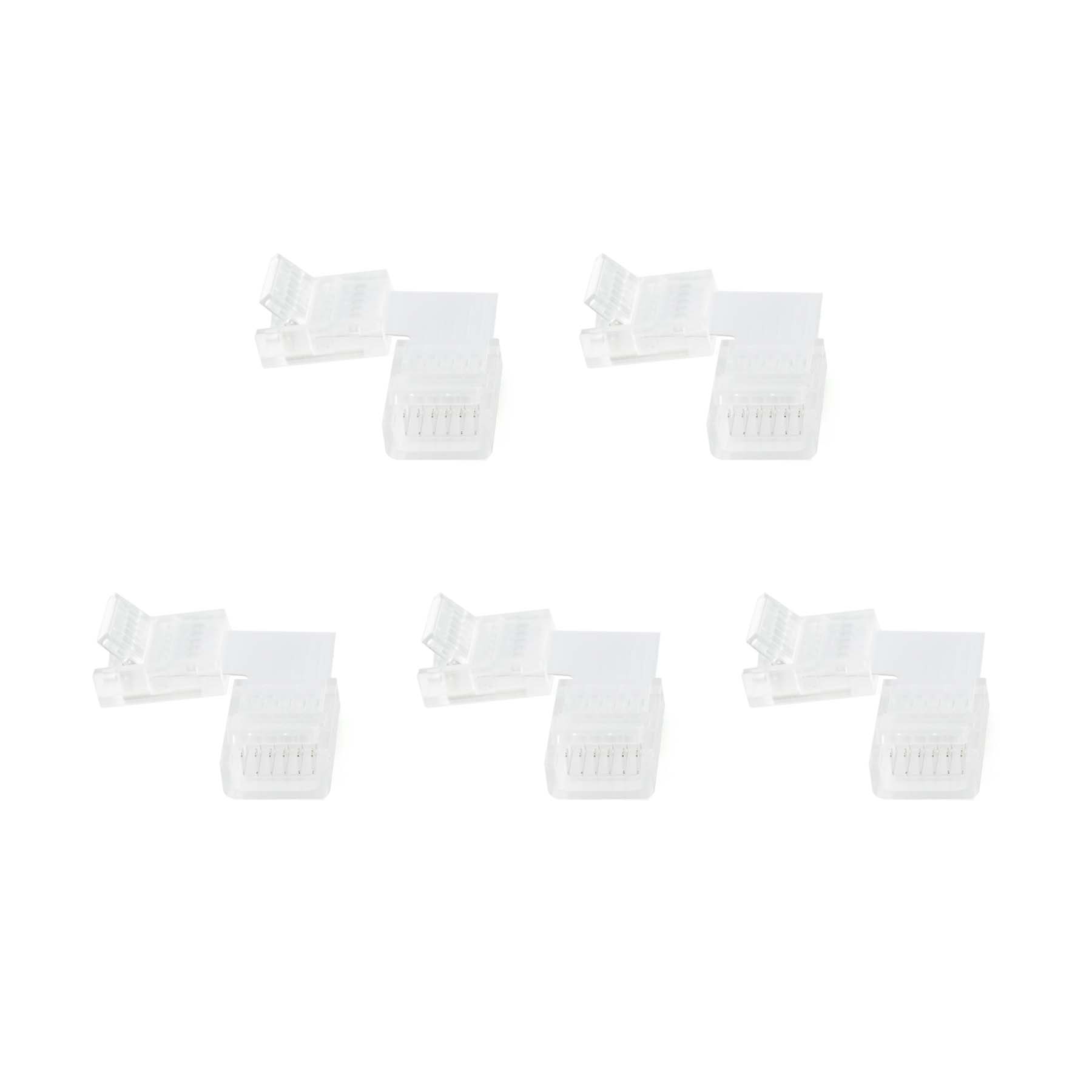  6 Pin Solderless L Shape Connector For RGB+CCT LED Strip Lights