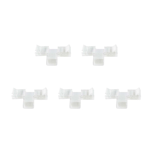  6 Pin Solderless T Shape Connector For RGB+CCT LED Strip Lights