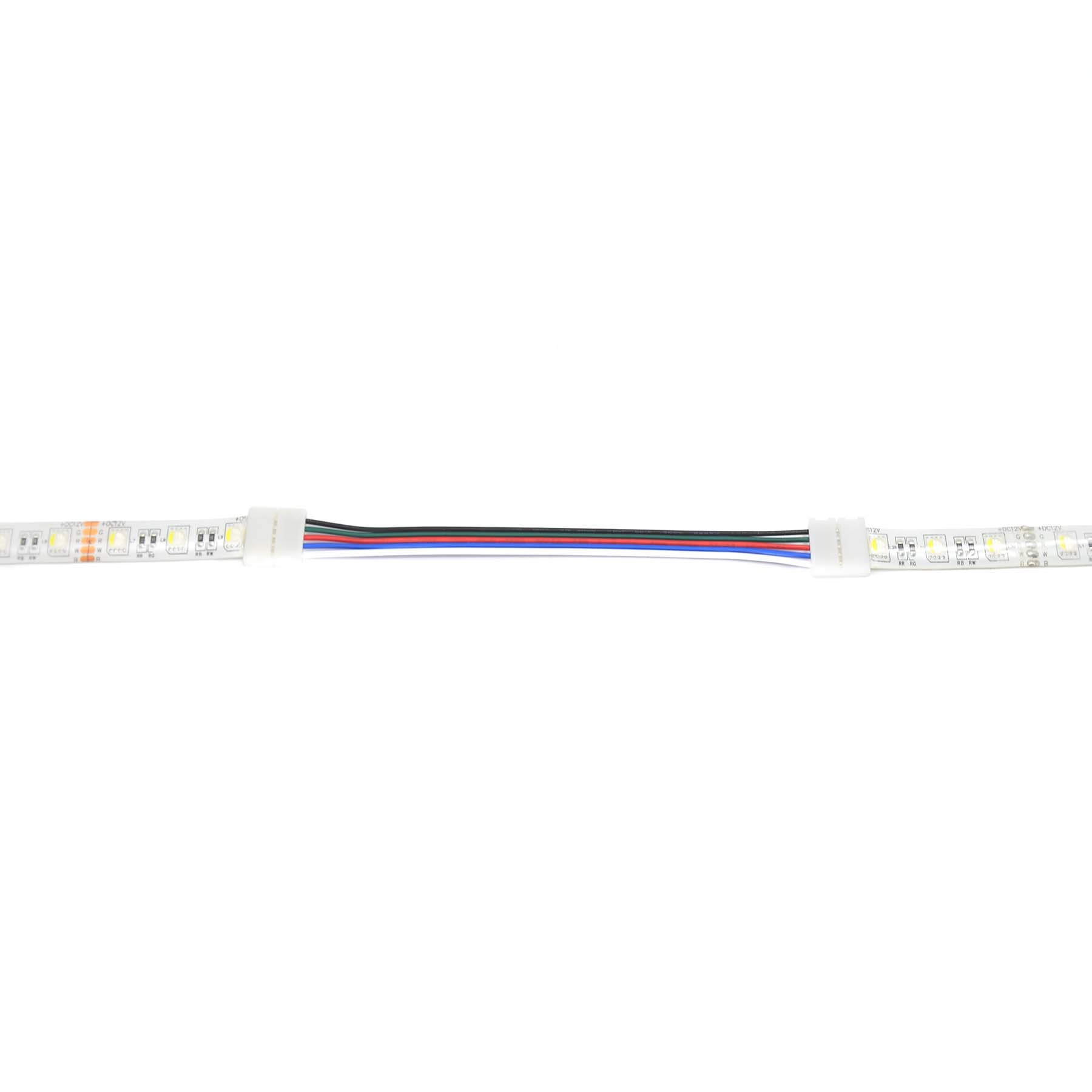  5 Pin 2 End Solderless Wire Connector For LED RGBW/RGBWW Strip Lights