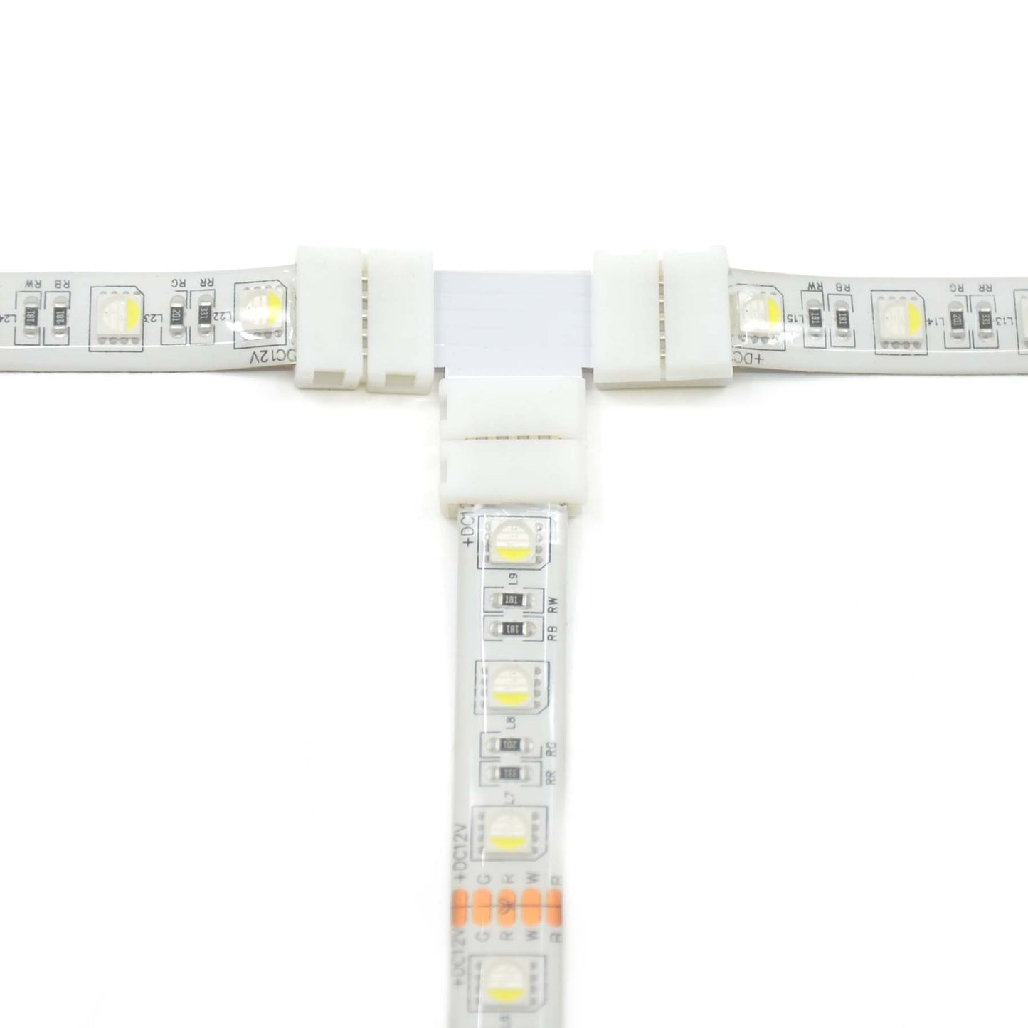  5 Pin Solderless T Shape Connector For LED RGBW/RGBWW Strip Lights