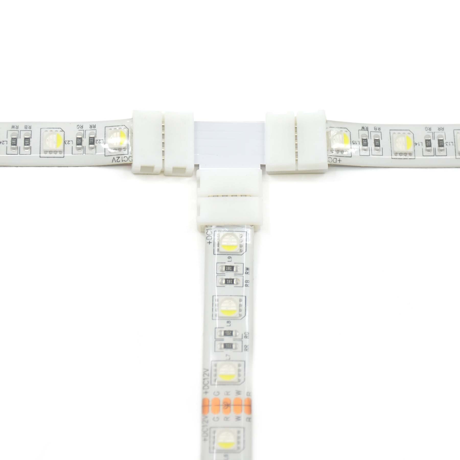  5 Pin Solderless T Shape Connector For LED RGBW/RGBWW Strip Lights