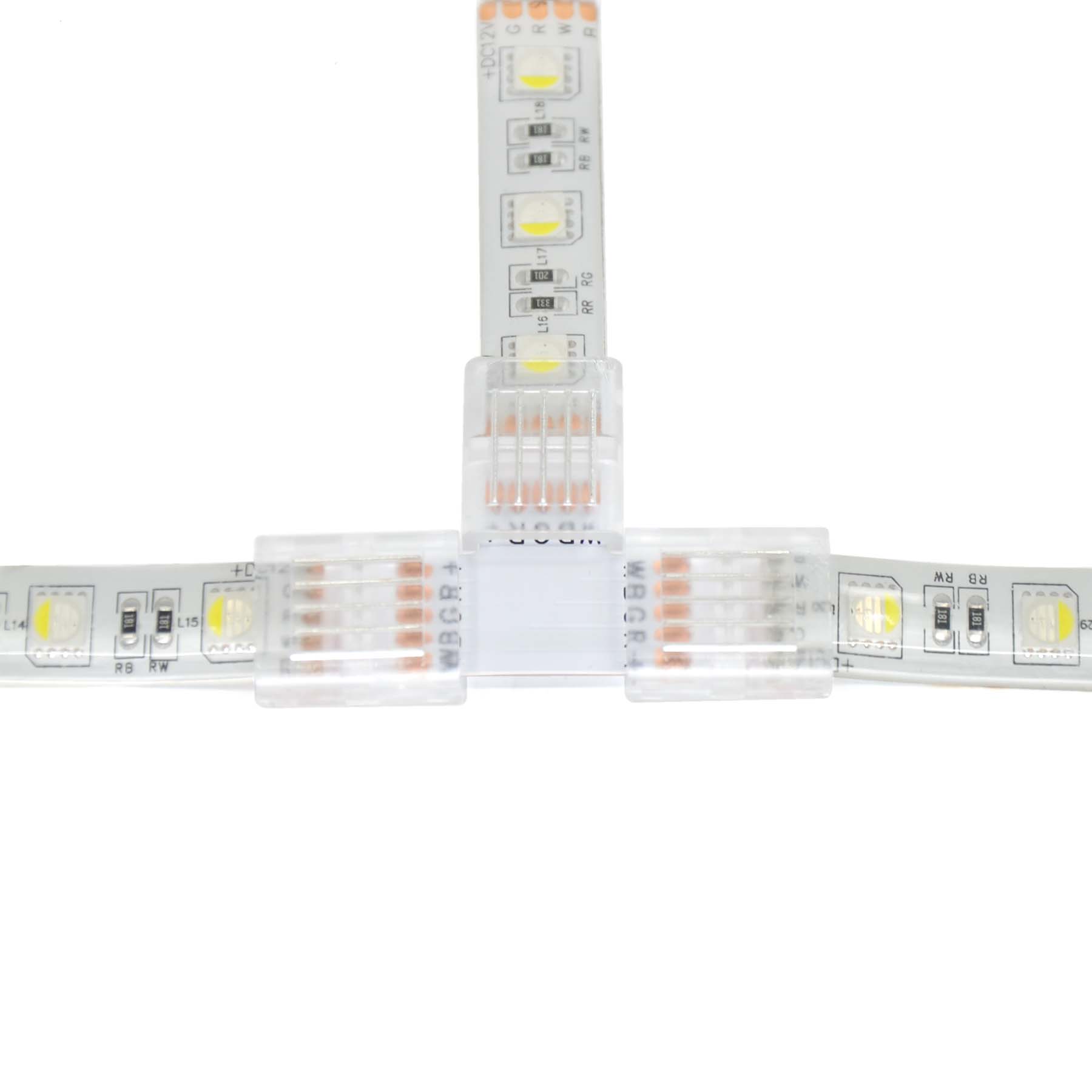  5 Pin Solderless T Shape Connector For RGBW/RGBWW LED Strip Lights