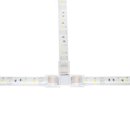  6 Pin Solderless T Shape Connector For RGB+CCT LED Strip Lights