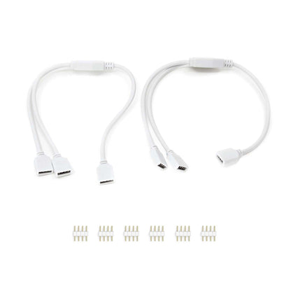  4 Pin 1 To 2 Ways Y Splitter Cable For RGB LED Strip Light