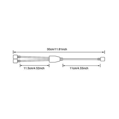  5 Pin 1 To 2 Ways Y Splitter Cable For RGBW LED Strip Light