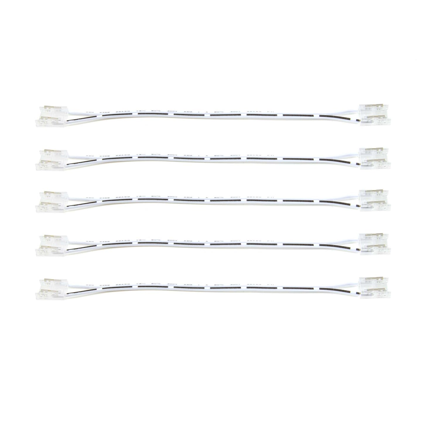  2 Pin 2 End Solderless Wire Connector For Single Colour LED COB Strip Lights