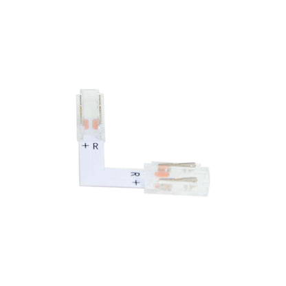  2 Pin Solderless L Shape Connector For Single Colour LED COB Strip Lights