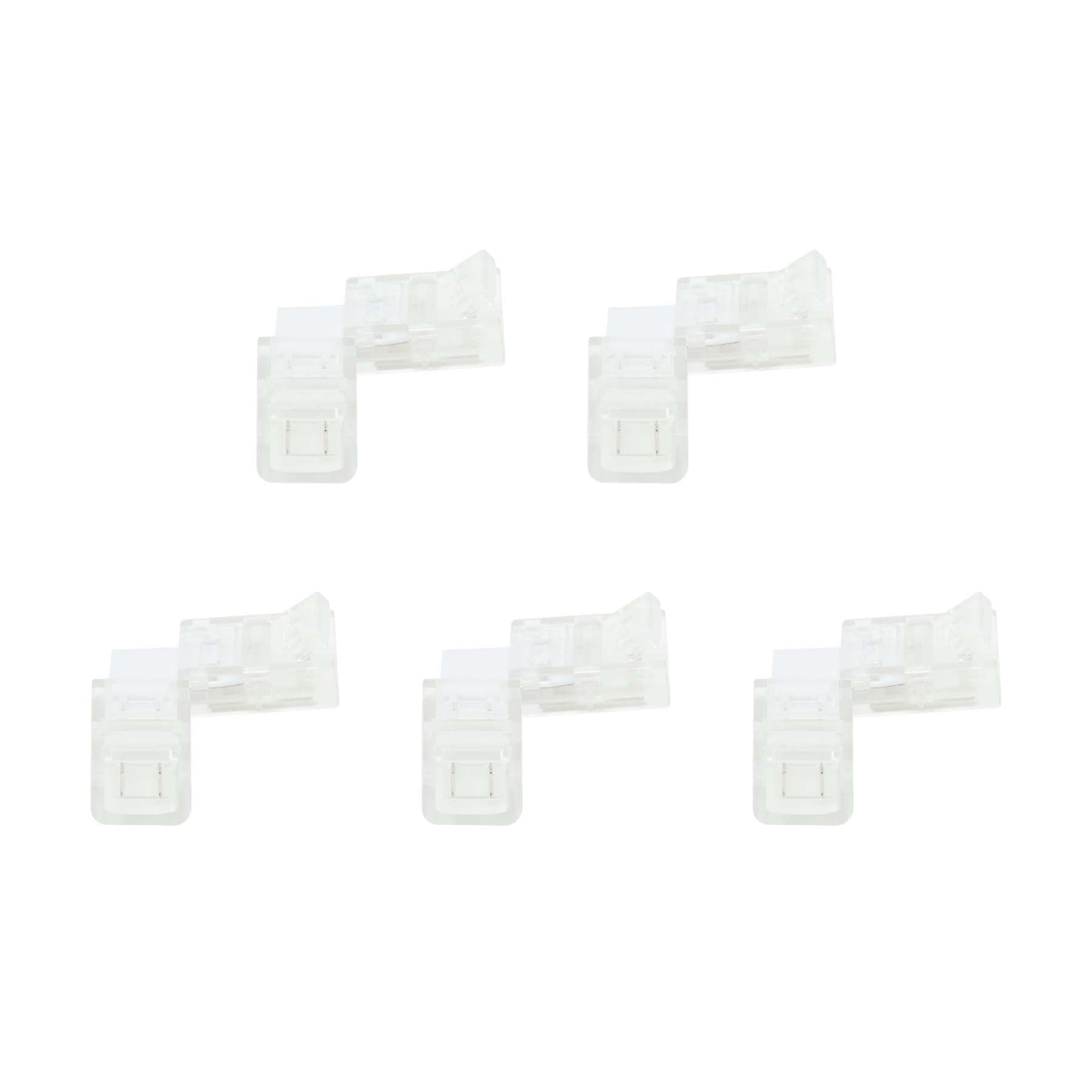  2 Pin Solderless L Shape Connector For Single Colour LED Strip Lights