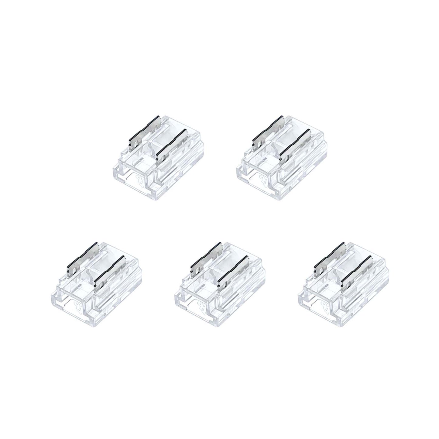  2 Pin Solderless Straight Connector For Single Colour LED COB Strip Lights