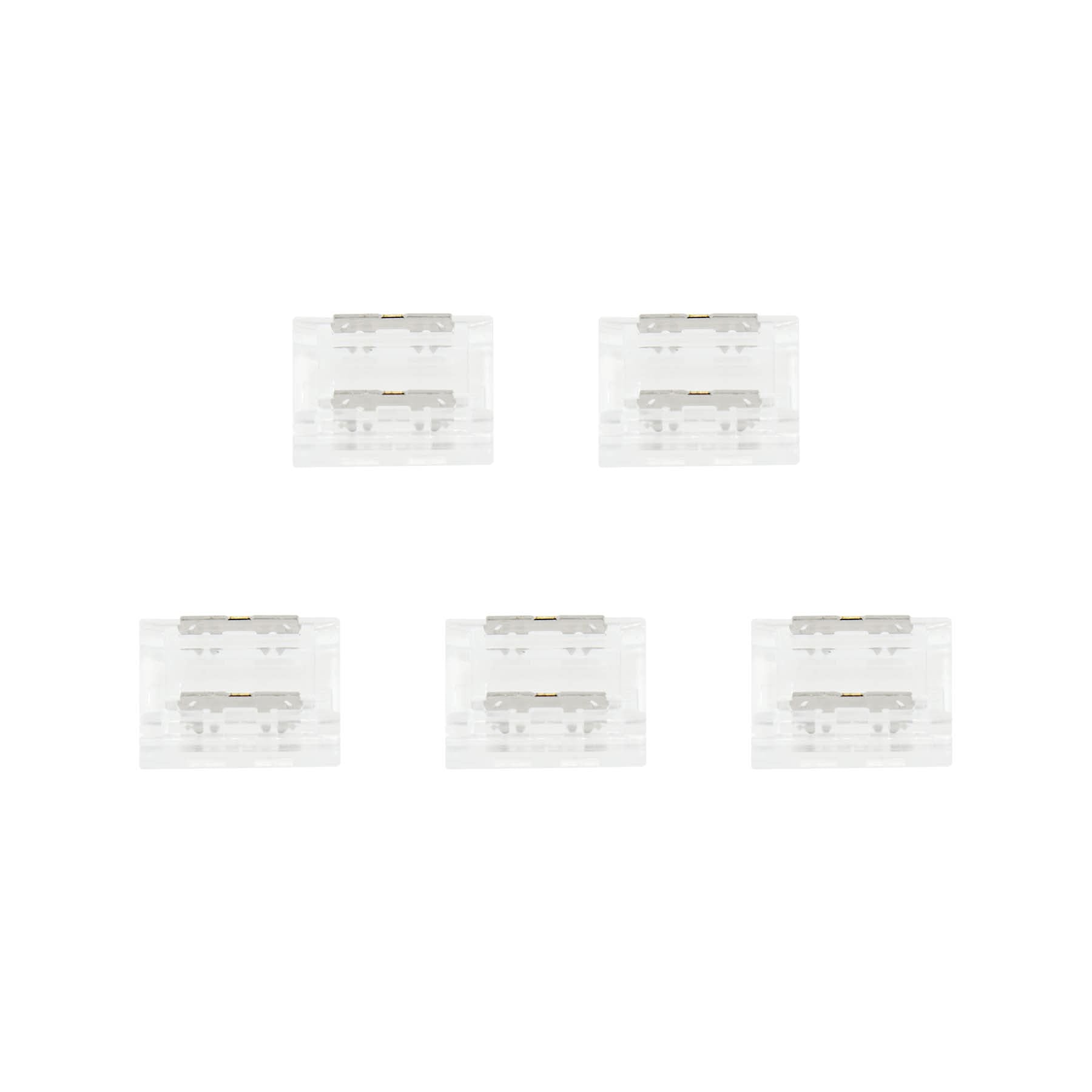  2 Pin Solderless Strip To Wire Straight Connector For Single Colour LED COB Strip Lights