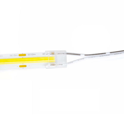  2 Pin Solderless Strip To Wire Straight Connector For Single Colour LED COB Strip Lights