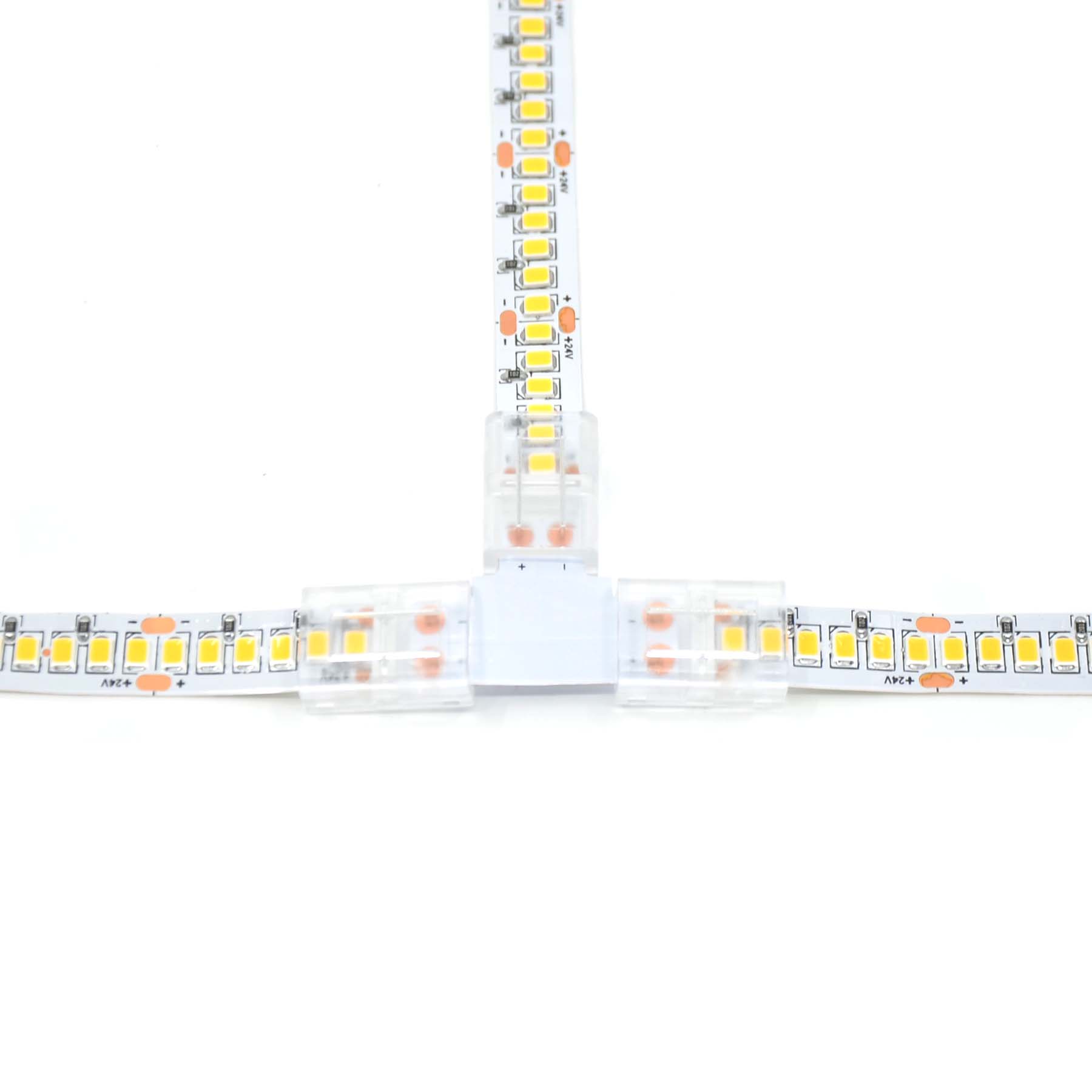  2 Pin Solderless T Shape Connector For Single Colour LED Strip Lights
