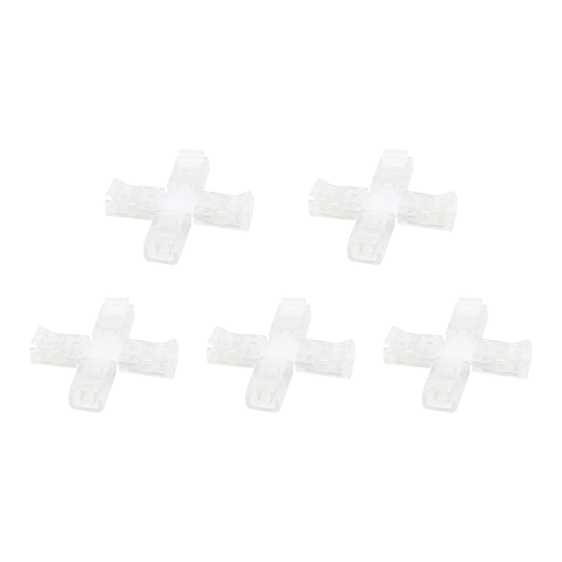  2 Pin Solderless X Shape Connector For Single Colour LED Strip Lights
