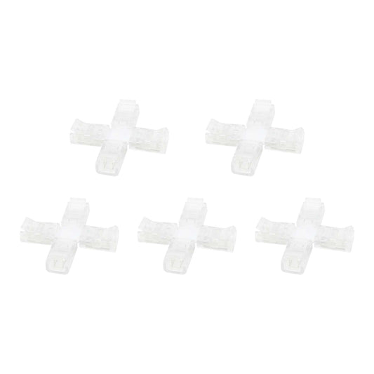  2 Pin Solderless X Shape Connector For Single Colour LED Strip Lights