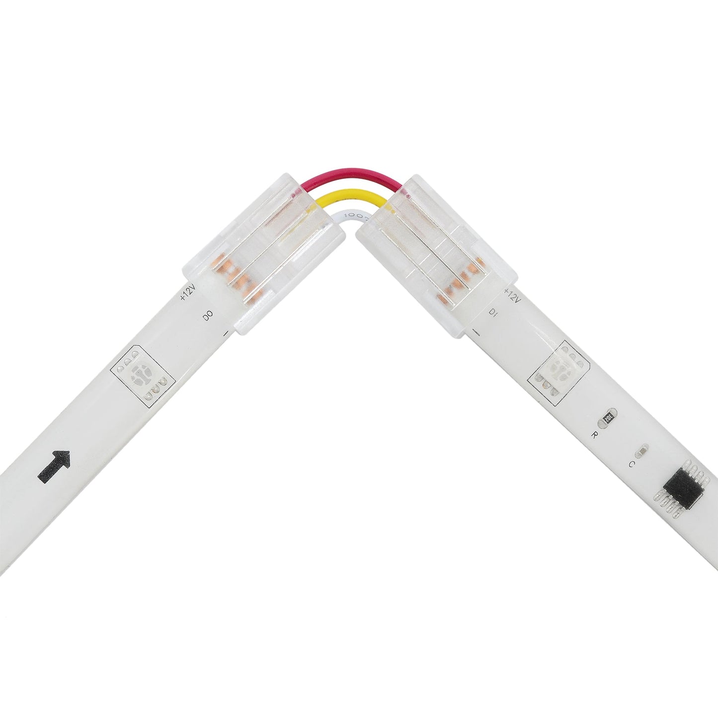  3 Pin Solderless L Shape Quick Fit Flex Connector For CCT/Pixel LED Strip Lights