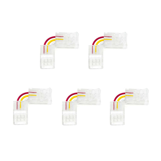  3 Pin Solderless L Shape Quick Fit Flex Connector For CCT/Pixel LED Strip Lights
