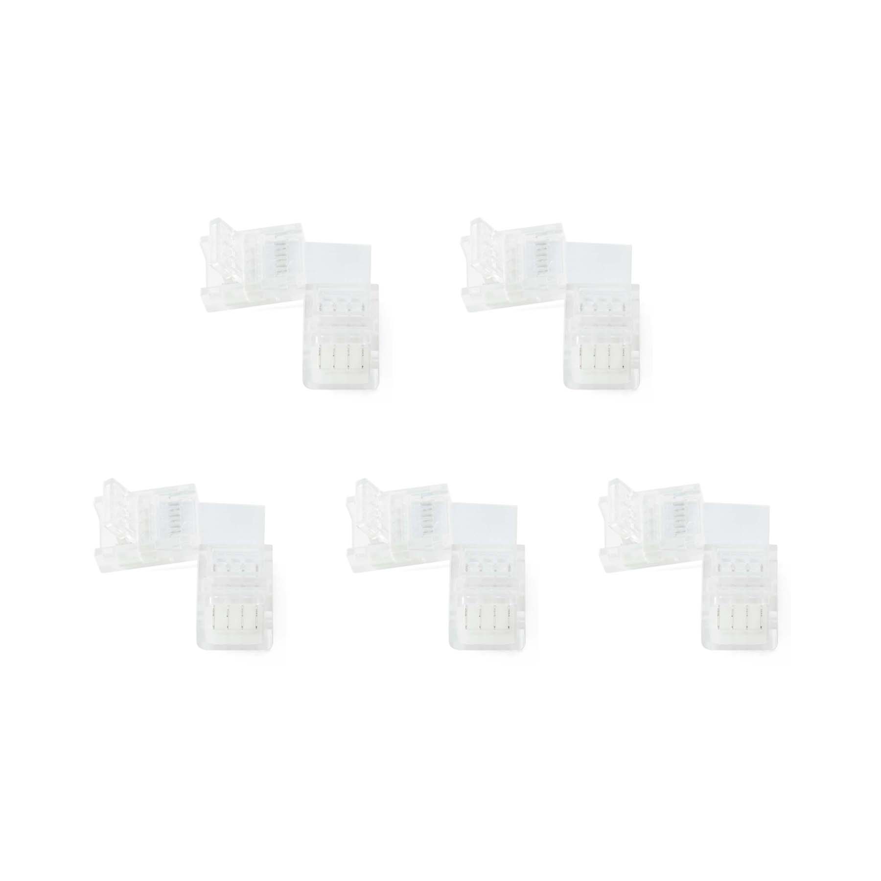  4 Pin Solderless L Shape Connector For RGB LED Strip Lights